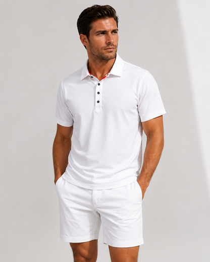 Buki CINQO men's tech polo white, image 1 of 5