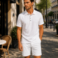 Buki CINQO men's tech polo white, image 2 of 5