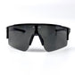 BOLD Wavelength photochromic shield sunglasses in black, view 2