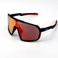 BOLD Slayers oversized photochromic sunglasses in red and black, view 1