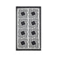 Ruby Mint Mykonos cotton pareo, midnight black and white sun pattern, image 2 of 4