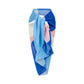 Ruby Mint Mykonos cotton pareo, Santorini blue and pink, image 3 of 4