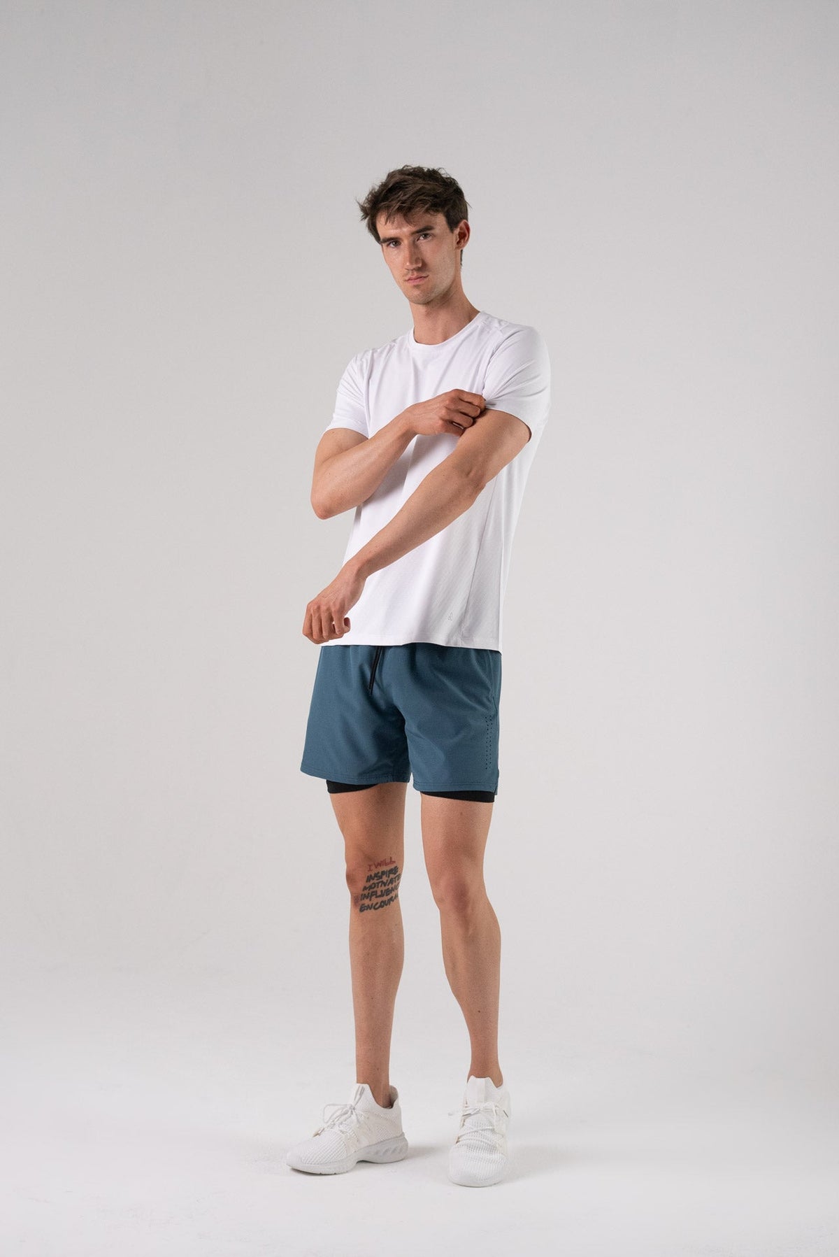 Alyth Active ALIVE Strong Tee in White, side view