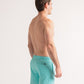 length:classic aqua blue hybrid short studio back