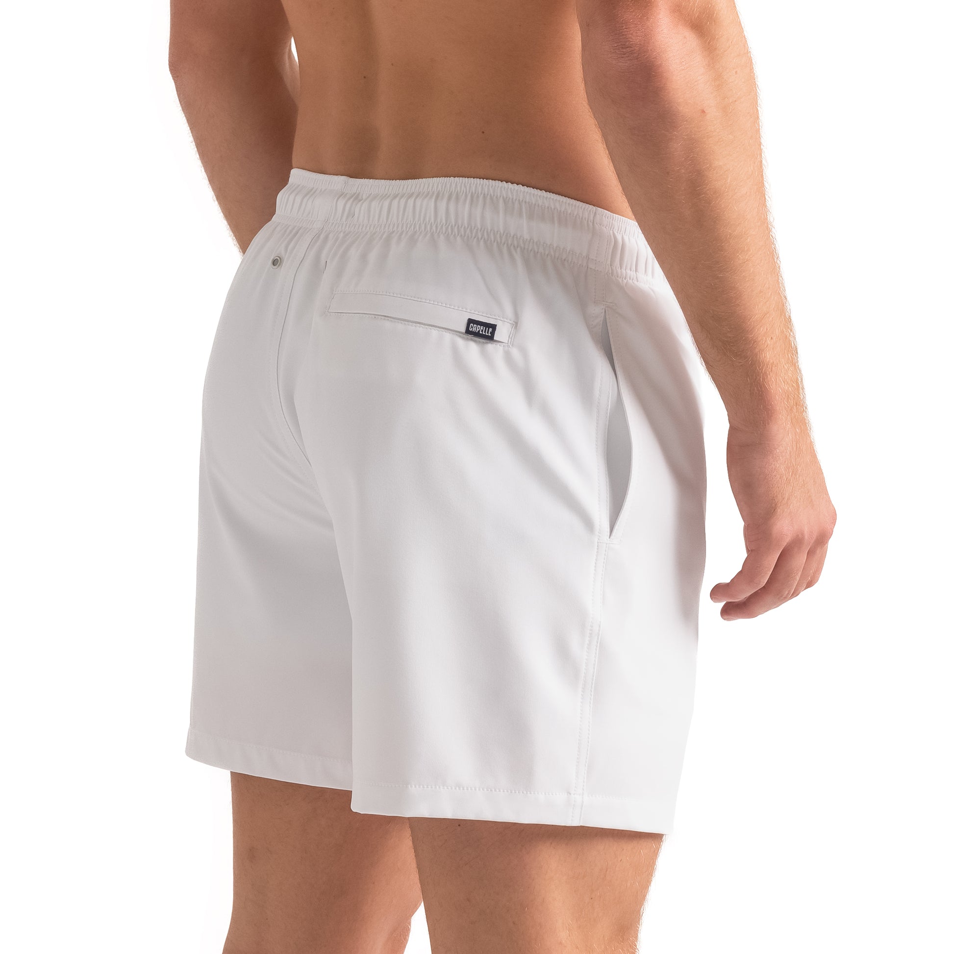 length:classic arctic white hybrid short studio back