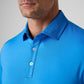 Greatness Wins Athletic Tech Polo in Sonic Blue, view 3