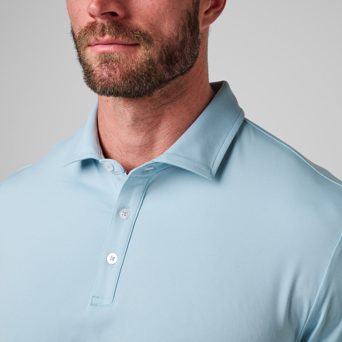 Greatness Wins Athletic Tech Polo in Coastal Blue, view 7