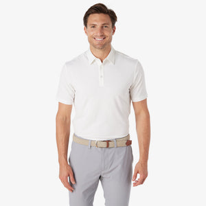 Greatness Wins Athletic Tech Polo in White
