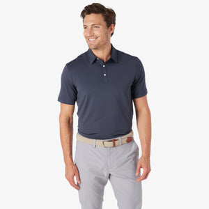 Greatness Wins Athletic Tech Polo in Navy, view 2