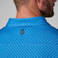 Greatness Wins Athletic Tech Printed Polo in Sonic Blue Geo, view 2