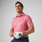 Greatness Wins Athletic Tech Printed Polo in Faded Red Blur, view 7