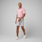 Greatness Wins Athletic Tech Printed Polo in Pink Ditsy, view 2
