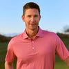 Athletic Tech Printed Polo, Faded Red Blur
