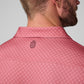 Greatness Wins Athletic Tech Printed Polo in Faded Red Geo, view 4