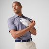 Athletic Tech Printed Polo, Navy Blur