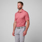 Greatness Wins Athletic Tech Printed Polo in Faded Red Geo