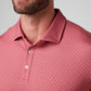 Greatness Wins Athletic Tech Printed Polo in Faded Red Geo, view 5