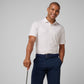Greatness Wins Athletic Tech Printed Polo in White Geo, view 2