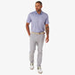 Greatness Wins Athletic Tech Printed Polo in Grape Denim Blur, view 2