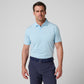 Greatness Wins Athletic Tech Stripe Polo in Carolina Blue and White