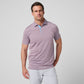 Greatness Wins Athletic Tech Stripe Polo in Faded Red and Carolina Blue, view 3