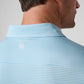 Greatness Wins Athletic Tech Stripe Polo in Carolina Blue and White, view 4