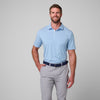 Athletic Tech Stripe Polo, Baby Blue and Regatta