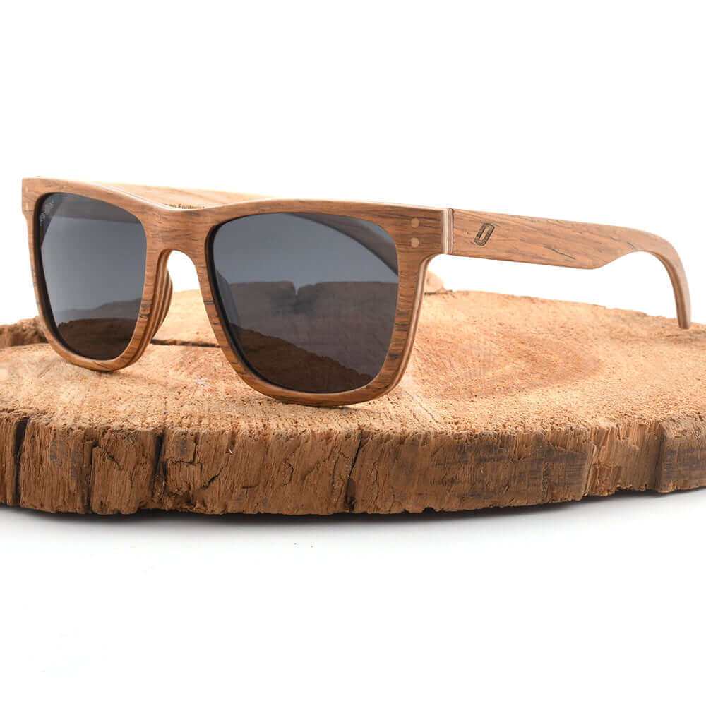 Benja Polarized Wooden Veneer Sunglasses