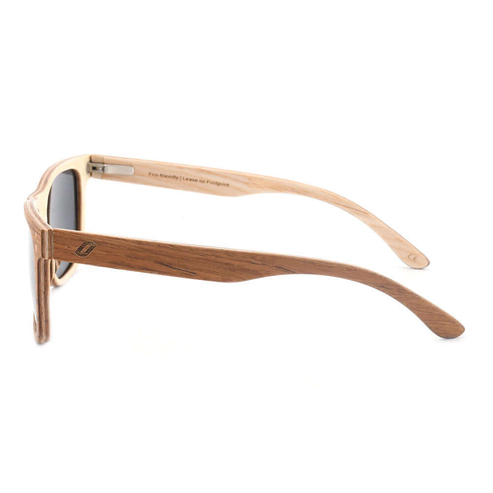 Benja Polarized Wooden Veneer Sunglasses