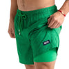 Men’s Premium Compression-Lined Hybrid Shorts – Beta Green