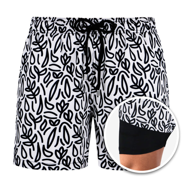 black-and-white-swim-short