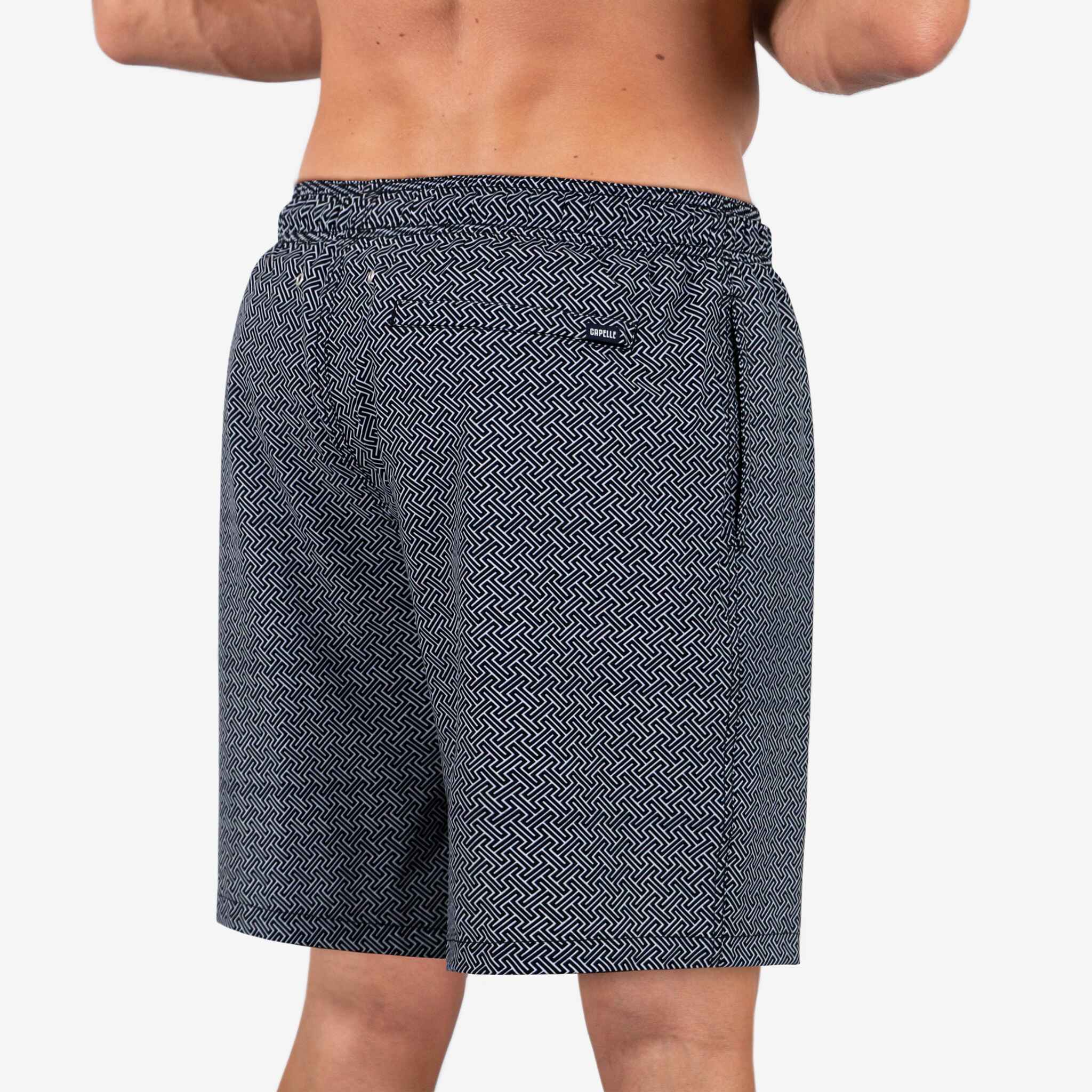 black-and-white-swimming-shorts