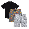 Midnight Surf – Men’s Matching Resort Set | 2 Shorts + Shirt