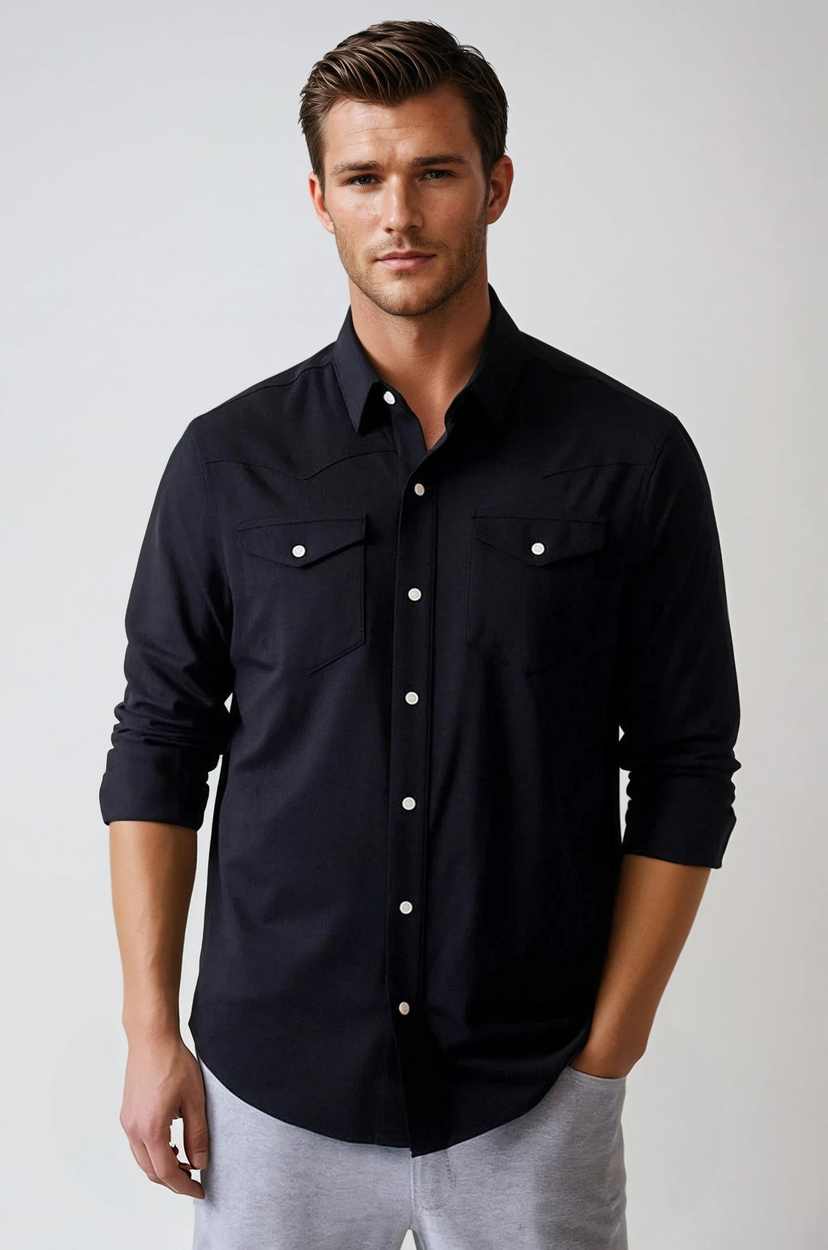 Buki CINQO Western Tech Shirt in Black