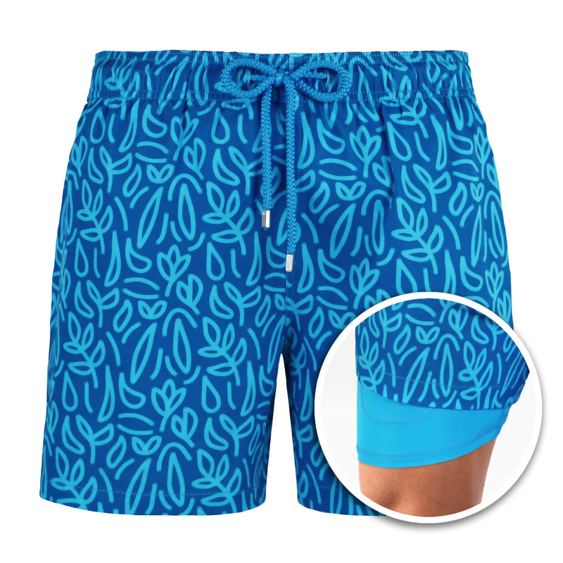 Atlas Blue Mid Length Hybrid Short