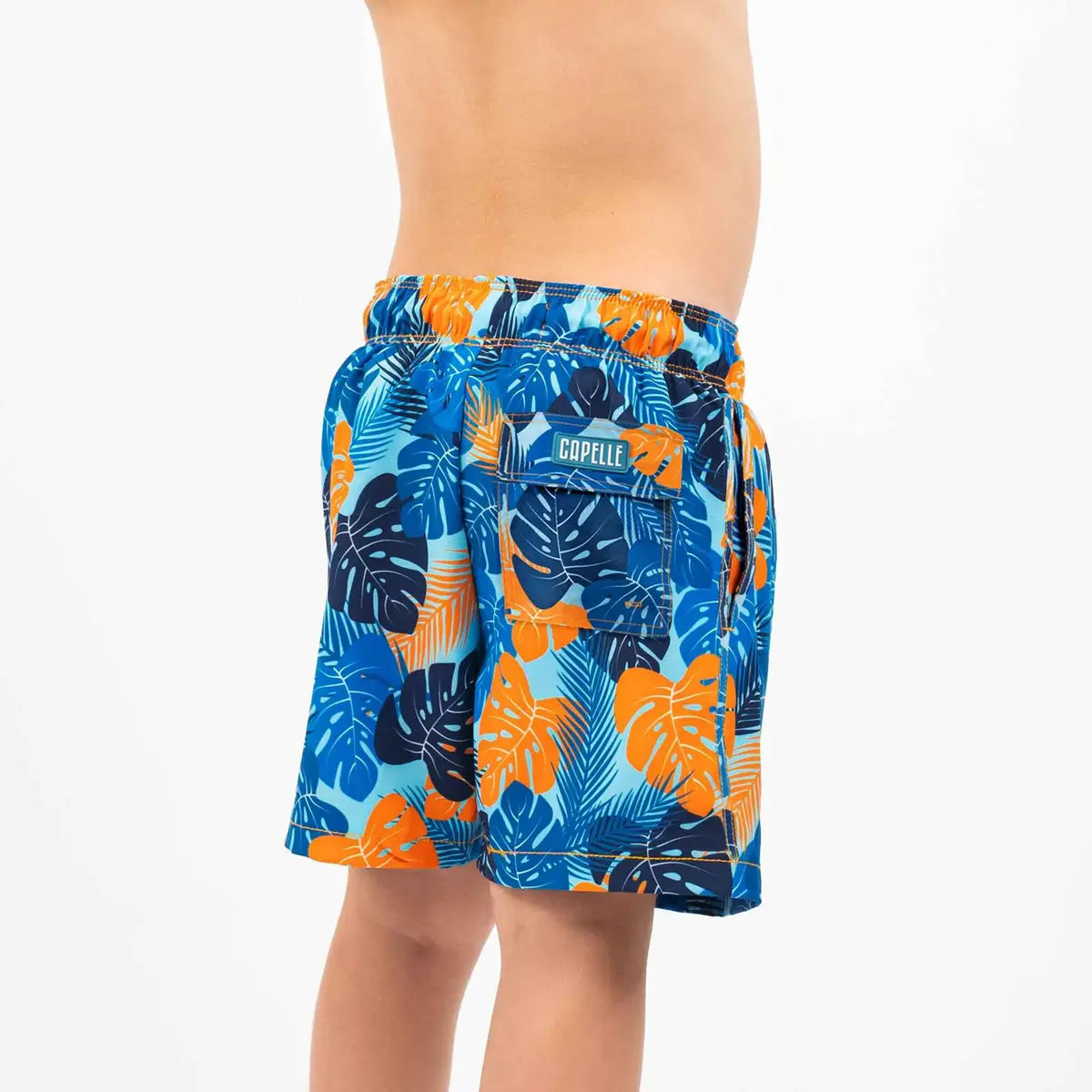 Blue Jungle boys hybrid short, back view