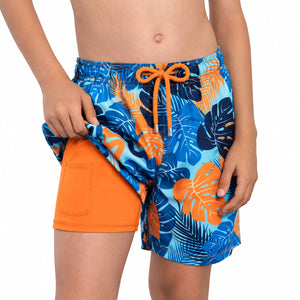 Blue Jungle boys hybrid short hero
