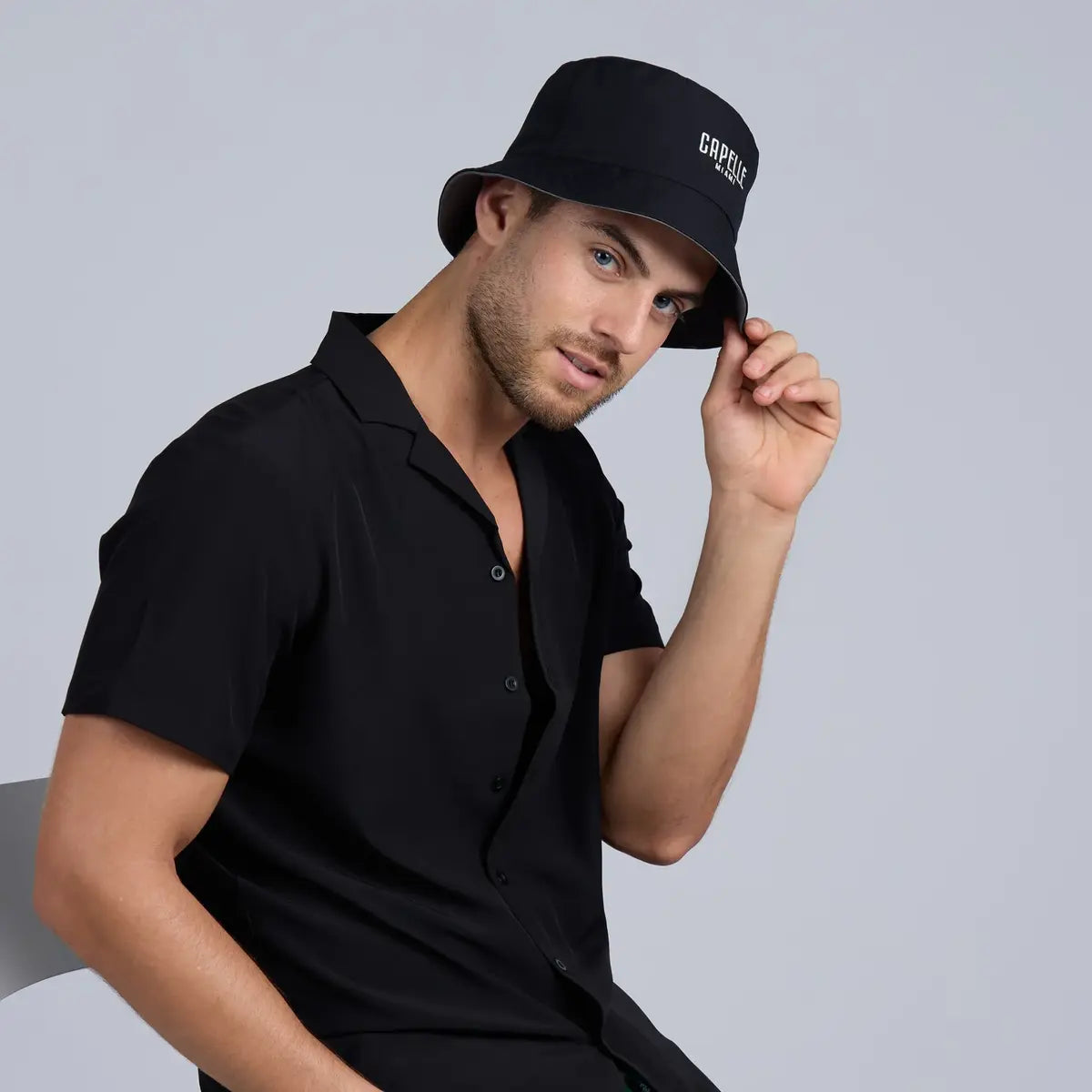 bucket hat black lifestyle