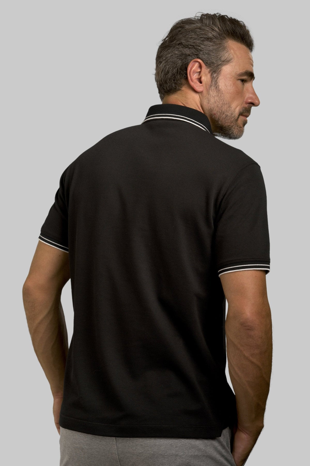 Buki Men's Pocket Polo in Black, view 4