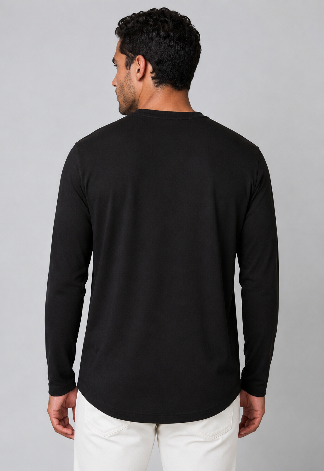Buki CINQO men's long sleeve tech tee black, image 4 of 4