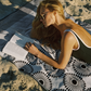 Ruby Mint Carlisle black and white cotton beach towel, image 5 of 6