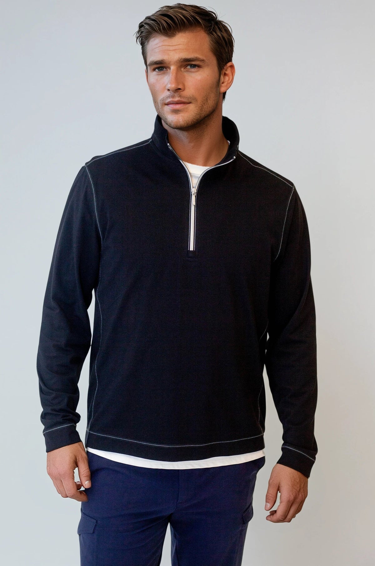 Buki CINQO travel half zip 2 pack black and white, image 2 of 8