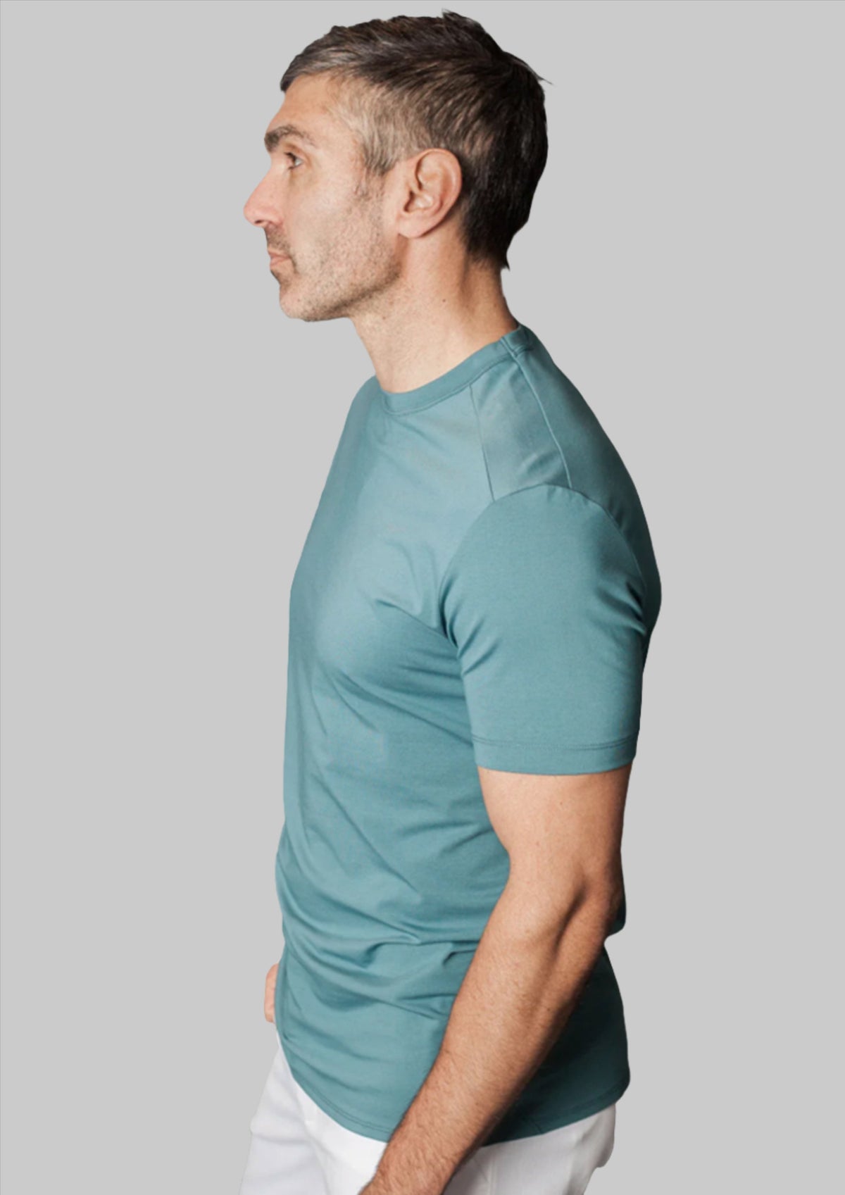 Buki CINQO men's tech tee blue grey, image 6 of 6
