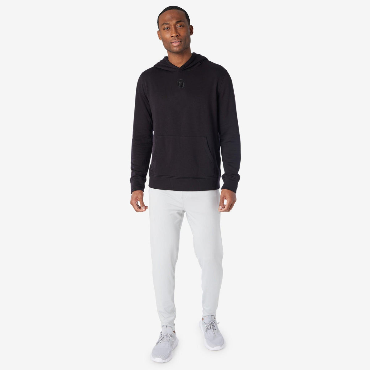 Greatness Wins Core Tech Hoodie in Black, view 2