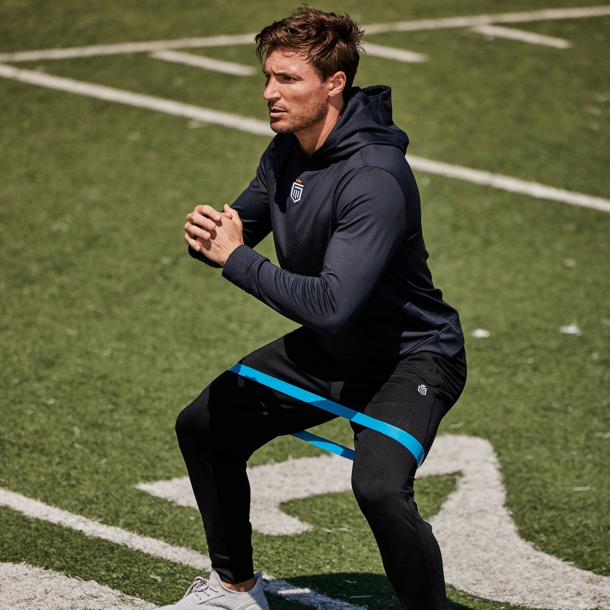 Greatness Wins Core Tech Hoodie in Navy, view 7