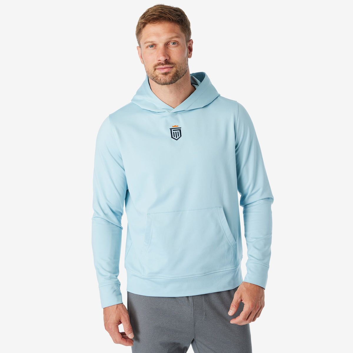 Greatness Wins Core Tech Hoodie in Coastal Blue