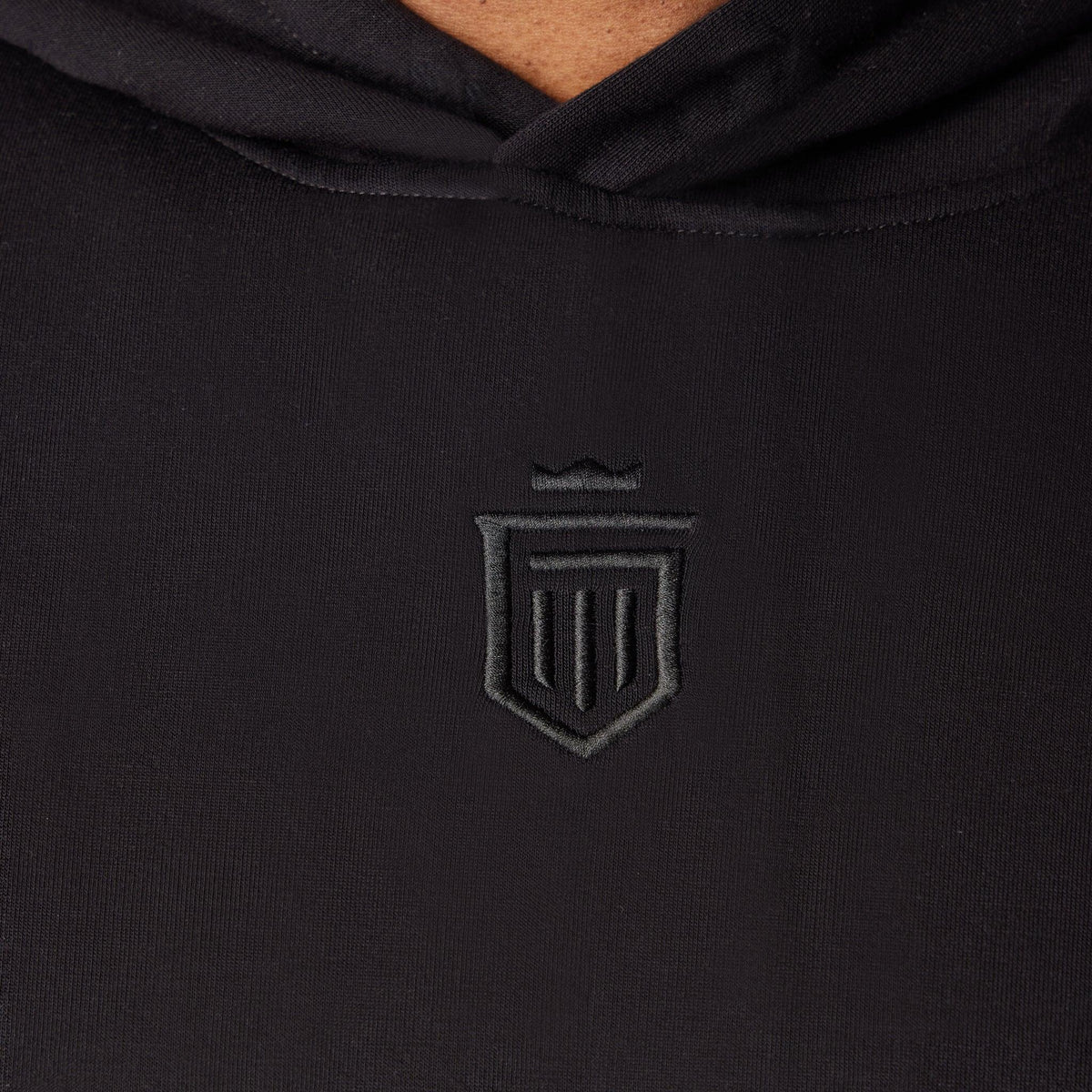 Greatness Wins Core Tech Hoodie in Black, view 4