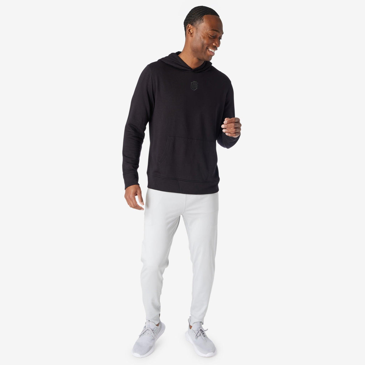 Greatness Wins Core Tech Hoodie in Black, view 5