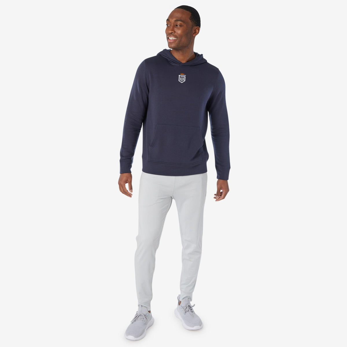 Greatness Wins Core Tech Hoodie in Navy, view 8