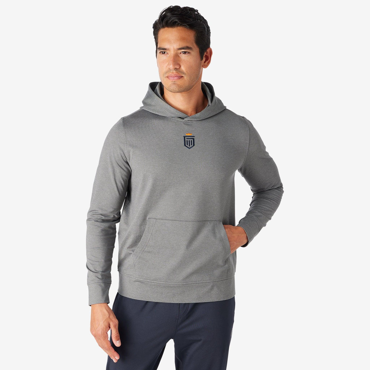 Greatness Wins Core Tech Hoodie in Gray Heather, view 7
